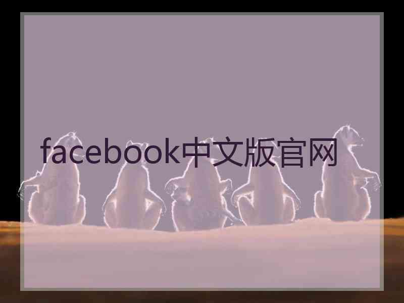 facebook中文版官网