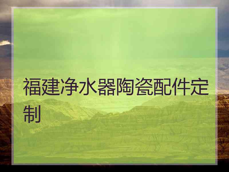 福建净水器陶瓷配件定制