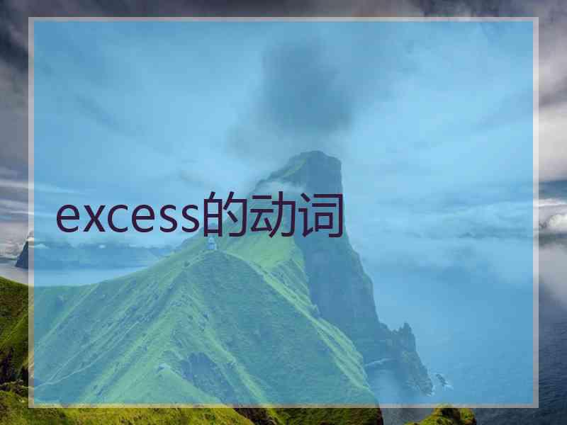 excess的动词