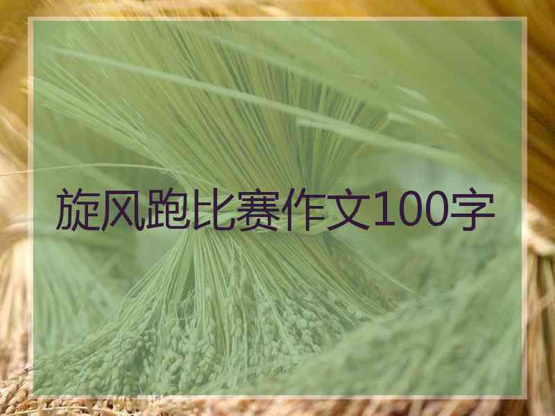 旋风跑比赛作文100字