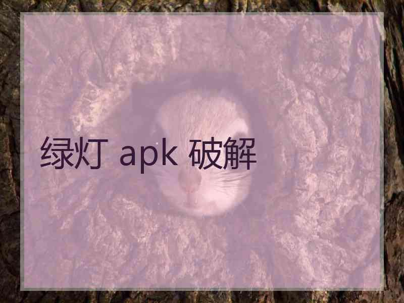 绿灯 apk 破解