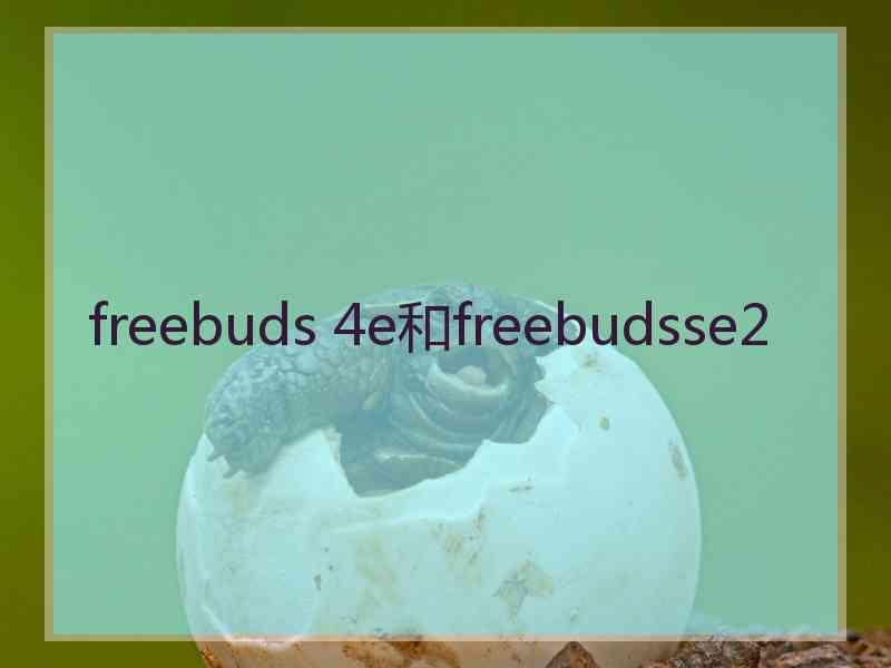 freebuds 4e和freebudsse2