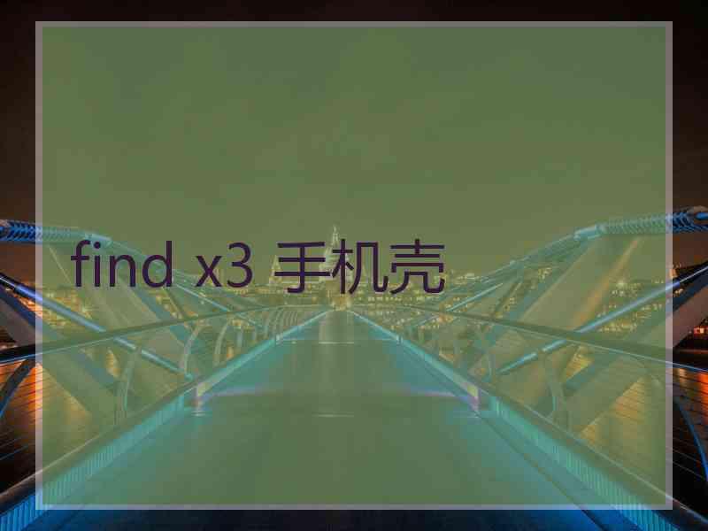 find x3 手机壳