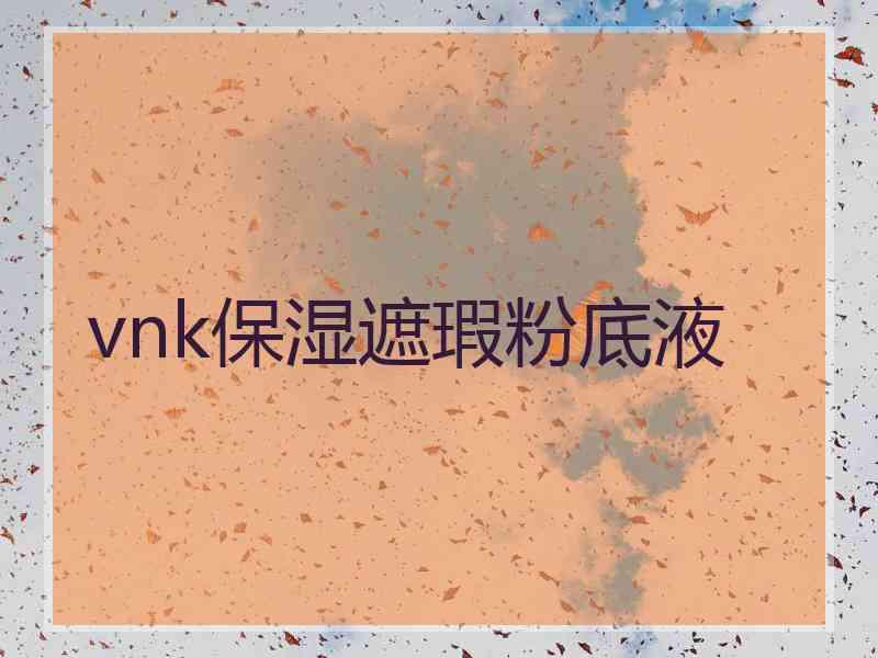 vnk保湿遮瑕粉底液