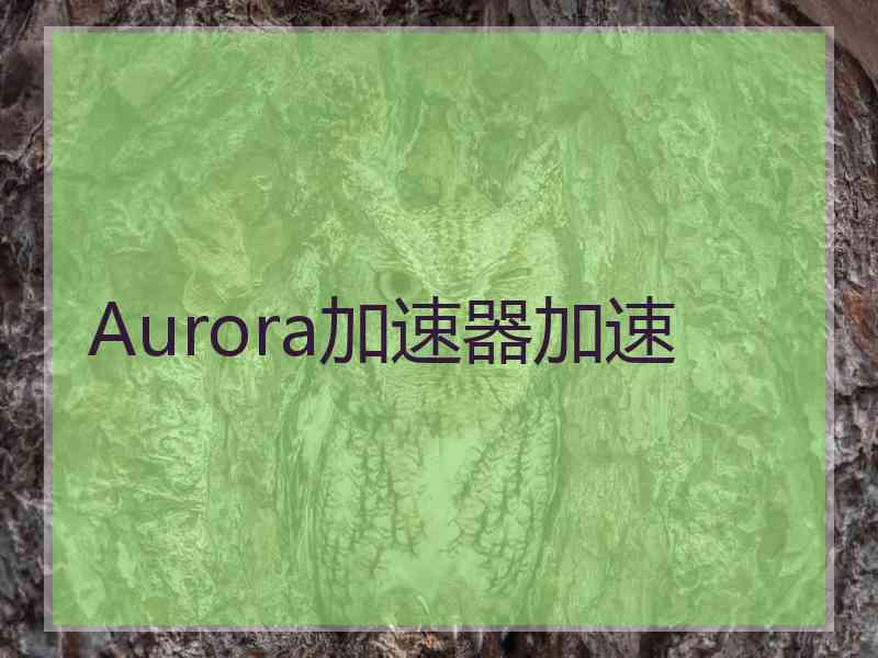 Aurora加速器加速