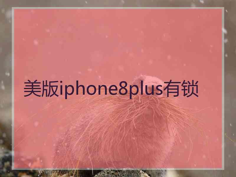 美版iphone8plus有锁