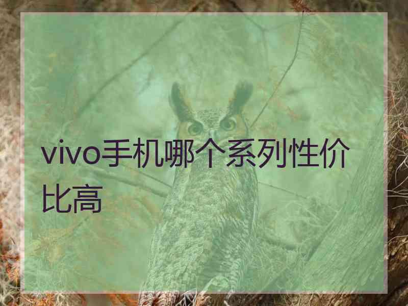 vivo手机哪个系列性价比高