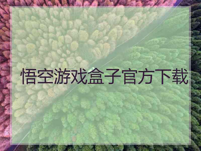 悟空游戏盒子官方下载