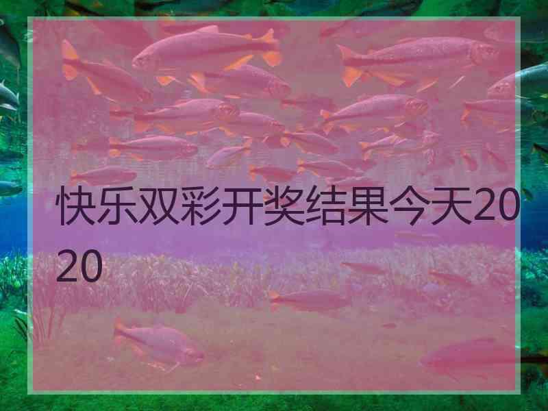 快乐双彩开奖结果今天2020