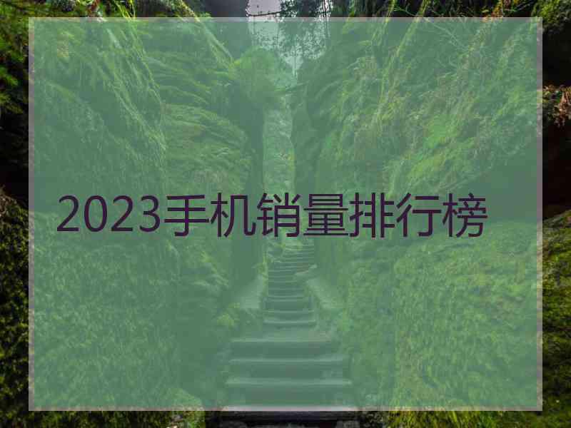 2023手机销量排行榜