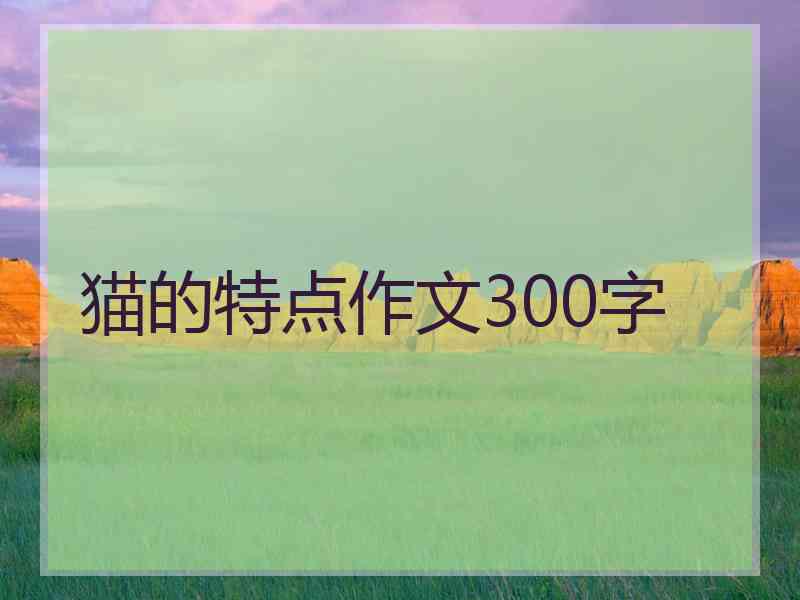 猫的特点作文300字