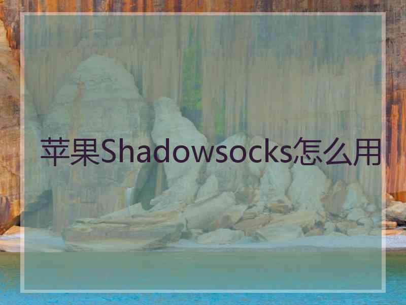 苹果Shadowsocks怎么用