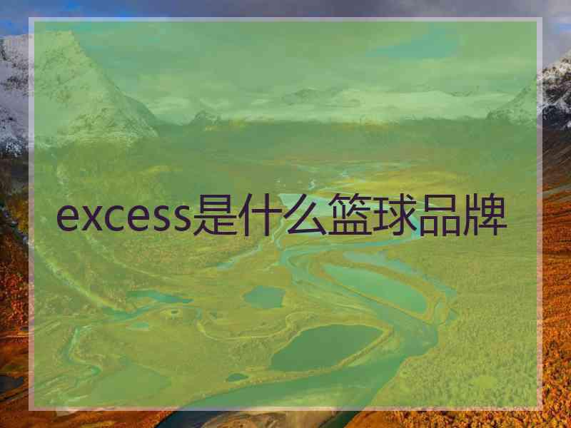 excess是什么篮球品牌