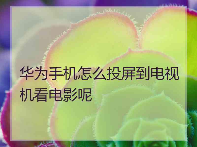 华为手机怎么投屏到电视机看电影呢