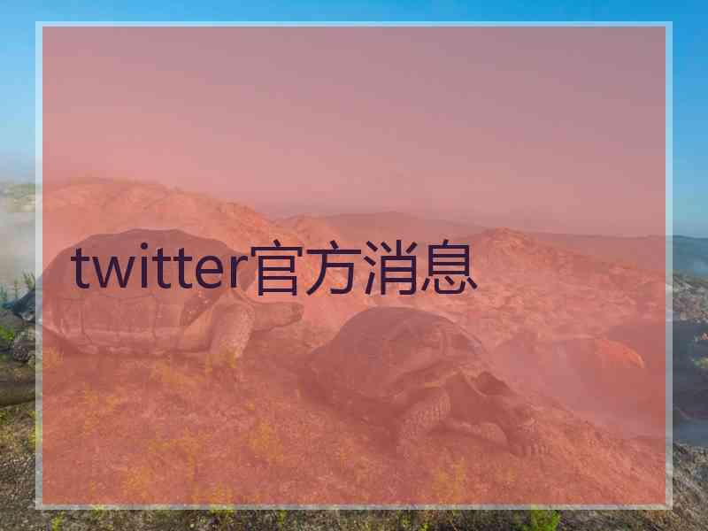 twitter官方消息