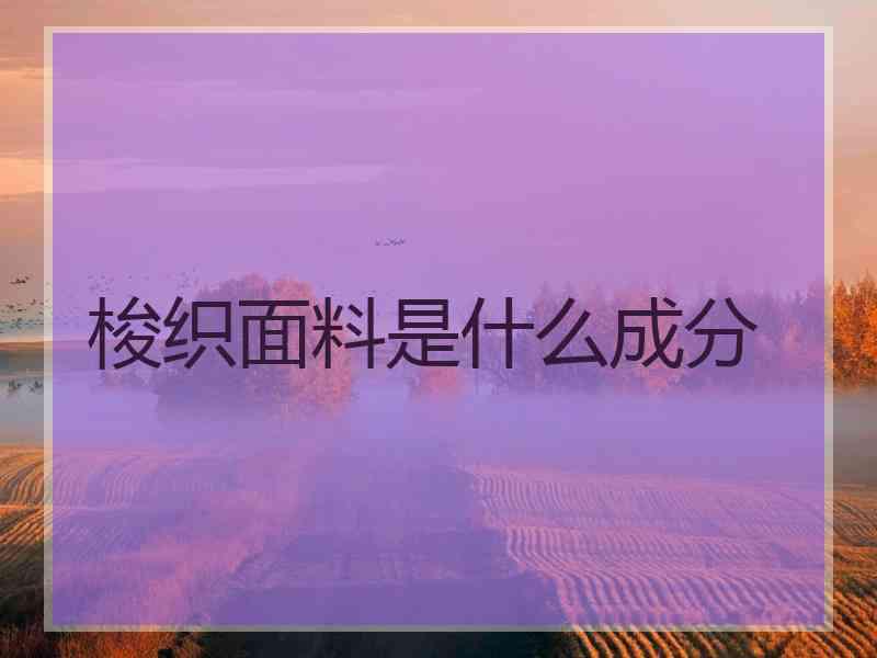 梭织面料是什么成分