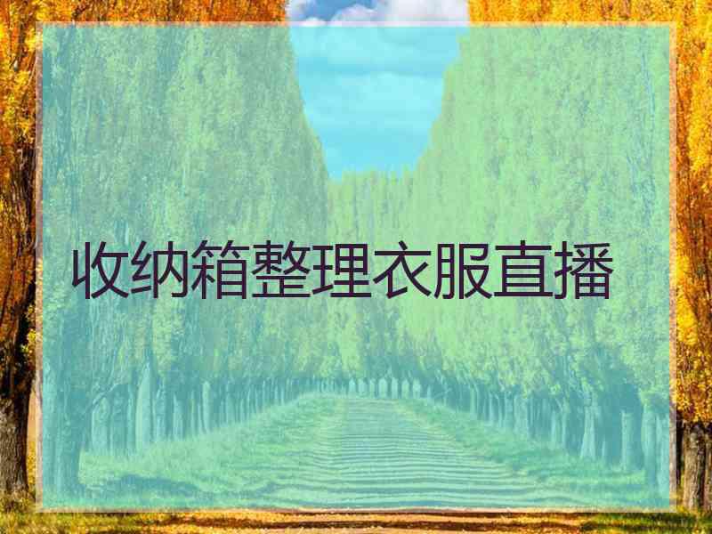 收纳箱整理衣服直播