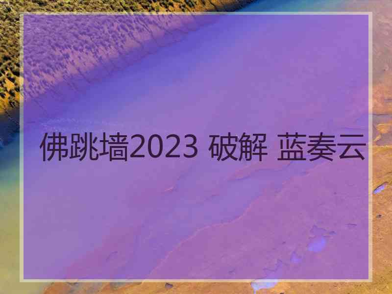 佛跳墙2023 破解 蓝奏云