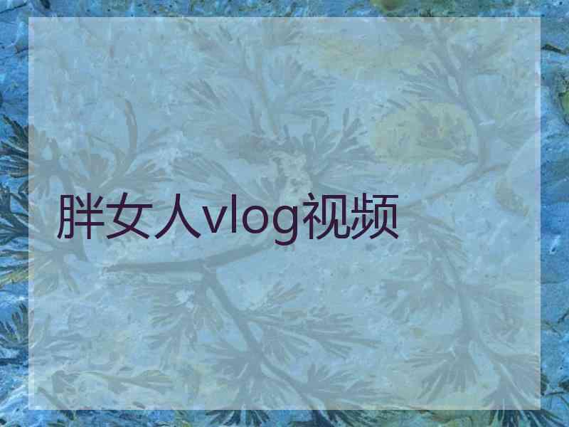 胖女人vlog视频