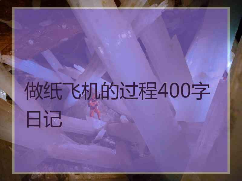 做纸飞机的过程400字日记