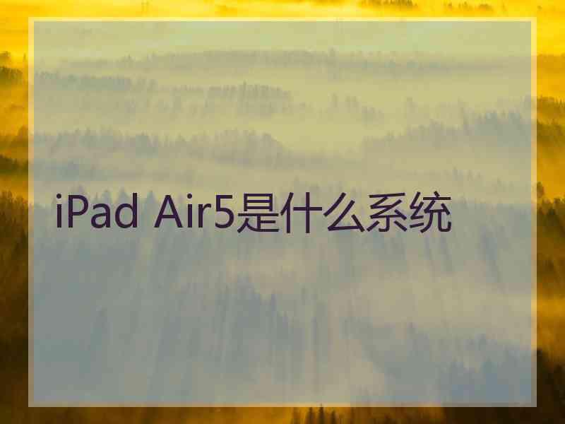 iPad Air5是什么系统