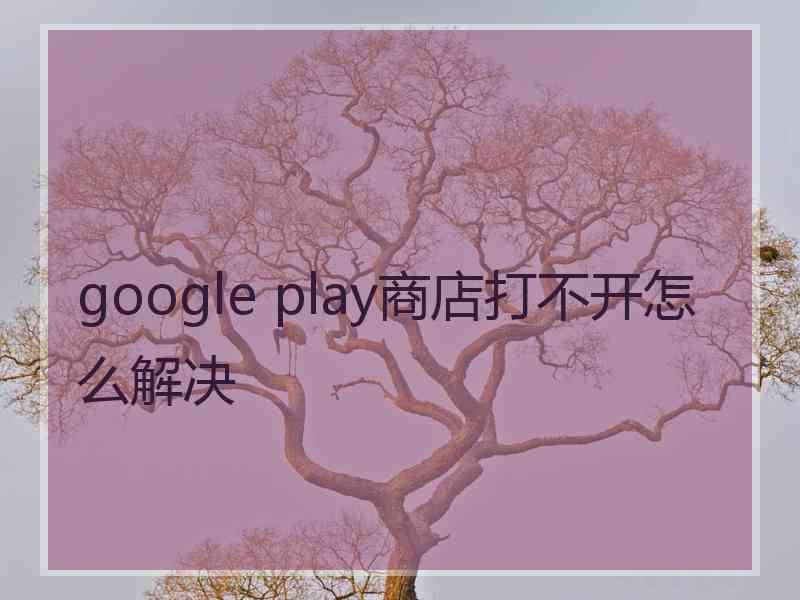 google play商店打不开怎么解决