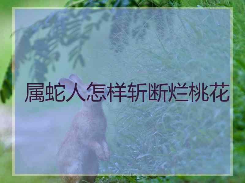 属蛇人怎样斩断烂桃花