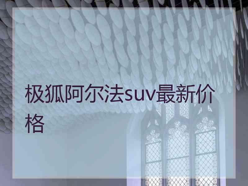 极狐阿尔法suv最新价格