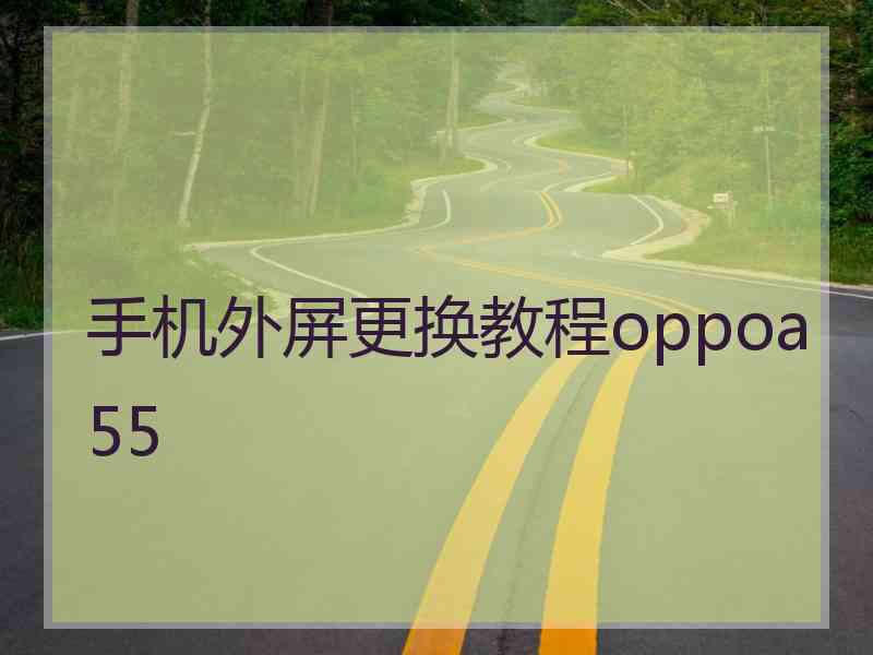 手机外屏更换教程oppoa55