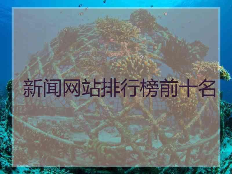 新闻网站排行榜前十名