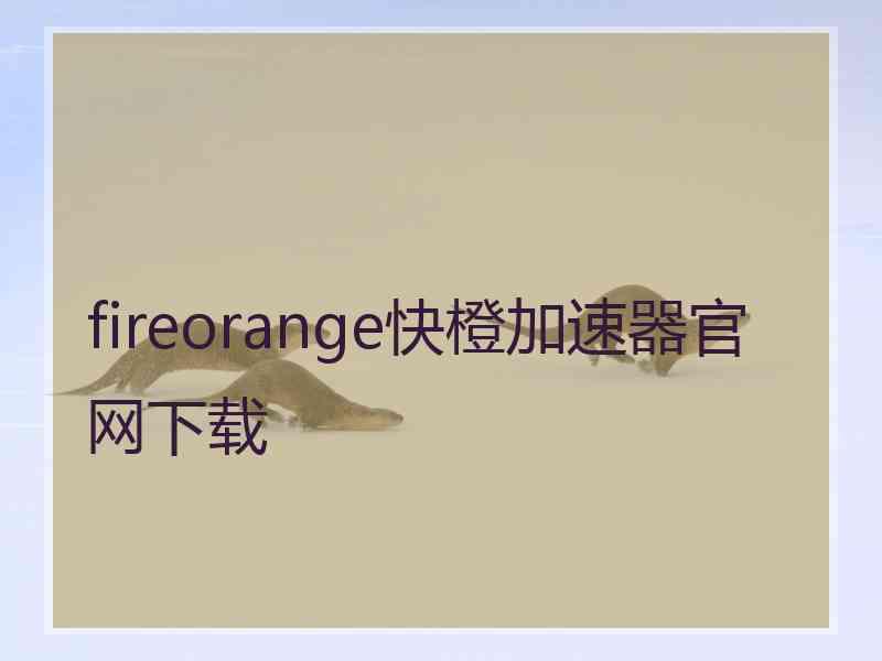 fireorange快橙加速器官网下载