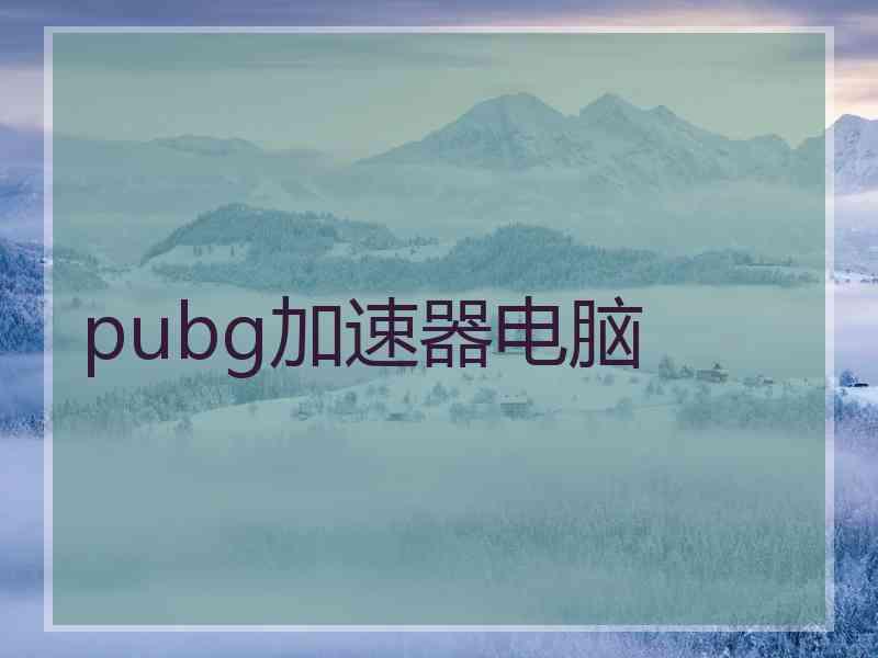 pubg加速器电脑