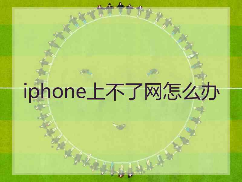 iphone上不了网怎么办