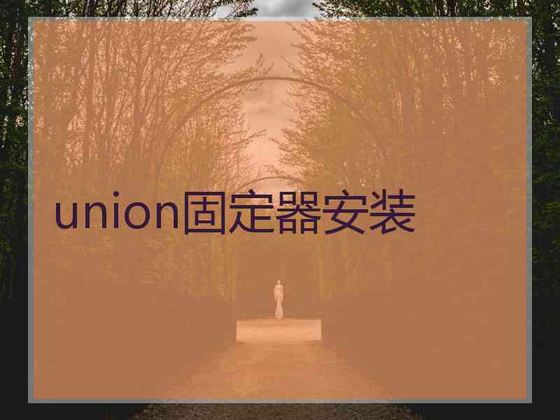 union固定器安装